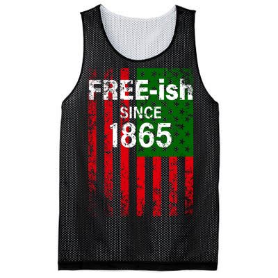 Free-ish Since 1865 Juneteenth Day Flag Black Pride Mesh Reversible Basketball Jersey Tank