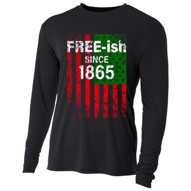 Free-ish Since 1865 Juneteenth Day Flag Black Pride Cooling Performance Long Sleeve Crew