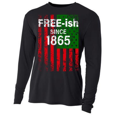 Free-ish Since 1865 Juneteenth Day Flag Black Pride Cooling Performance Long Sleeve Crew