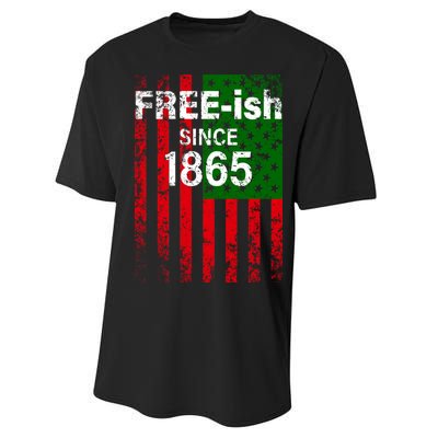 Free-ish Since 1865 Juneteenth Day Flag Black Pride Performance Sprint T-Shirt