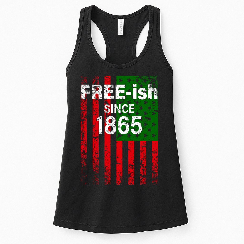 Free-ish Since 1865 Juneteenth Day Flag Black Pride Womens Tank Top