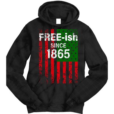 Free-ish Since 1865 Juneteenth Day Flag Black Pride Tie Dye Hoodie