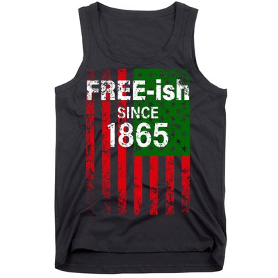 Free-ish Since 1865 Juneteenth Day Flag Black Pride Tank Top