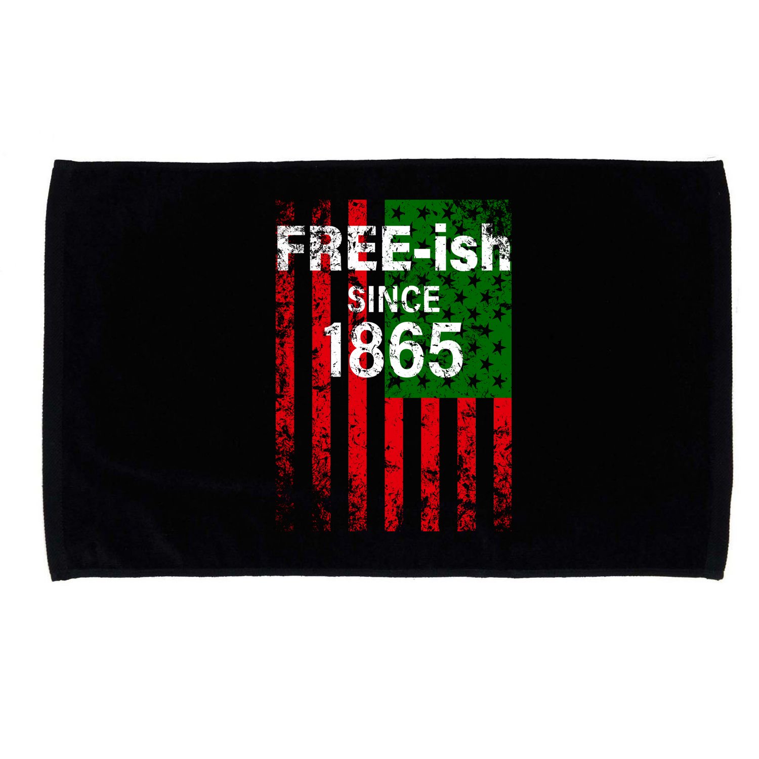 Free-ish Since 1865 Juneteenth Day Flag Black Pride Microfiber Hand Towel