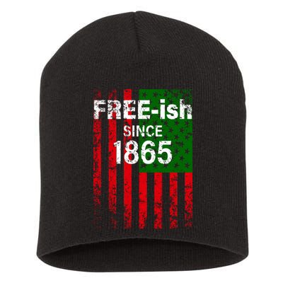 Free-ish Since 1865 Juneteenth Day Flag Black Pride Short Acrylic Beanie