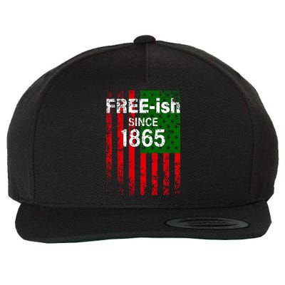 Free-ish Since 1865 Juneteenth Day Flag Black Pride Wool Snapback Cap