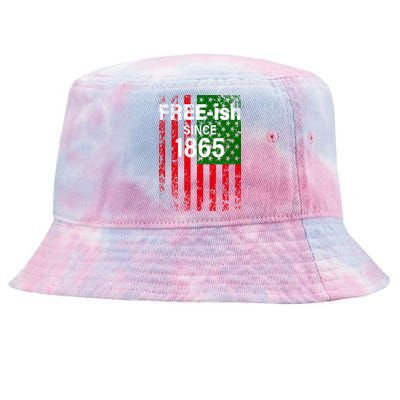 Free-ish Since 1865 Juneteenth Day Flag Black Pride Tie-Dyed Bucket Hat