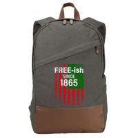 Free-ish Since 1865 Juneteenth Day Flag Black Pride Cotton Canvas Backpack