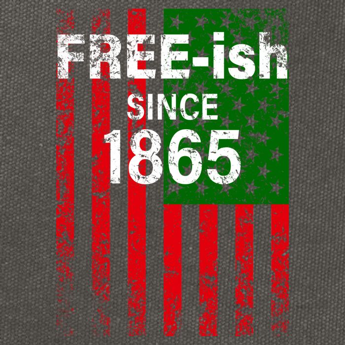 Free-ish Since 1865 Juneteenth Day Flag Black Pride Cotton Canvas Backpack