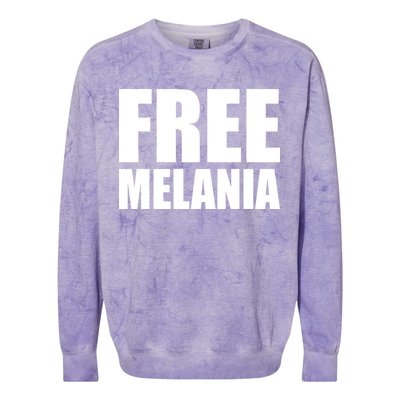 Free Melania Bold Text Colorblast Crewneck Sweatshirt