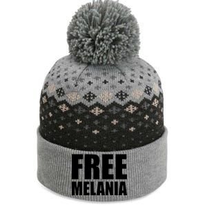 Free Melania Bold Text The Baniff Cuffed Pom Beanie