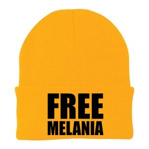 Free Melania Bold Text Knit Cap Winter Beanie