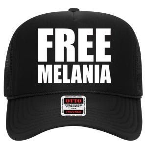 Free Melania Bold Text High Crown Mesh Back Trucker Hat