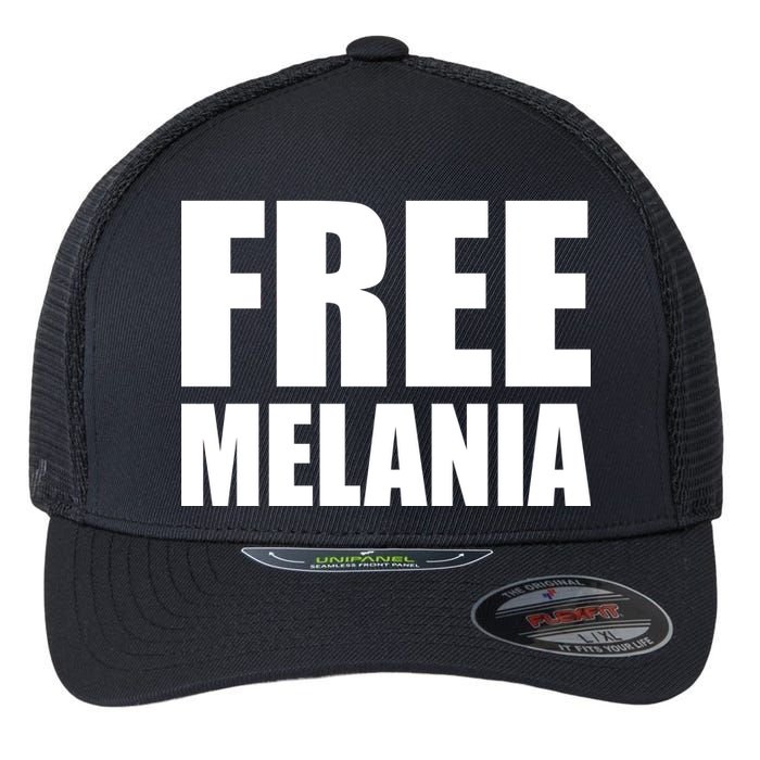 Free Melania Bold Text Flexfit Unipanel Trucker Cap