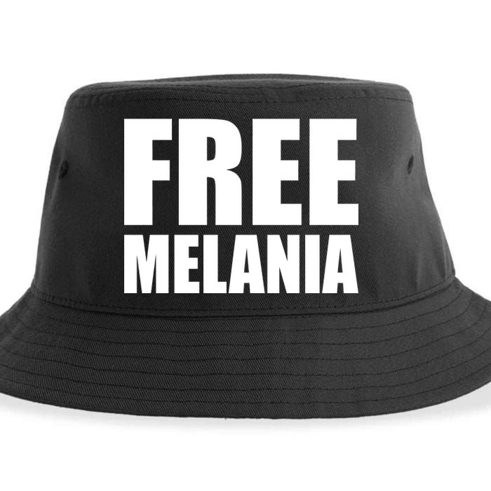 Free Melania Bold Text Sustainable Bucket Hat