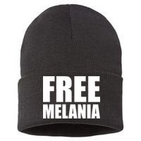 Free Melania Bold Text Sustainable Knit Beanie