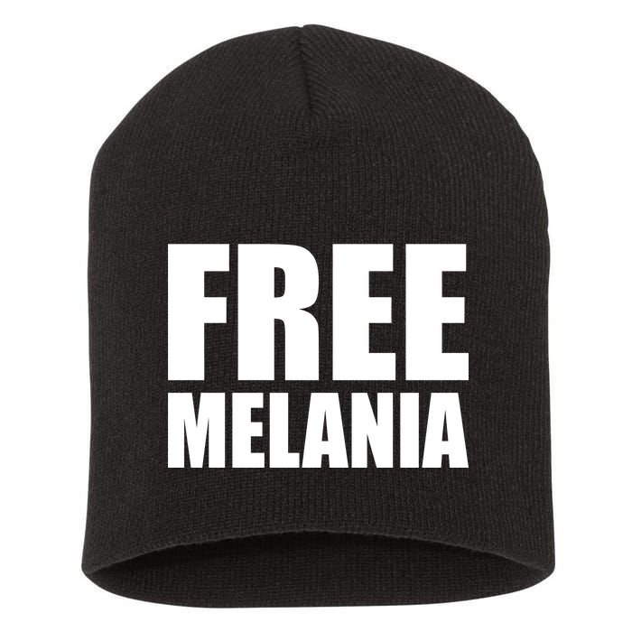 Free Melania Bold Text Short Acrylic Beanie