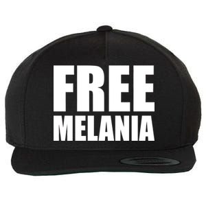 Free Melania Bold Text Wool Snapback Cap