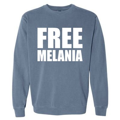 Free Melania Bold Text Garment-Dyed Sweatshirt