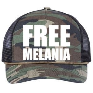 Free Melania Bold Text Retro Rope Trucker Hat Cap