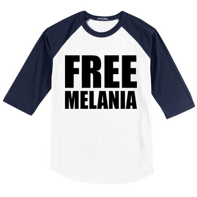 Free Melania Bold Text Baseball Sleeve Shirt