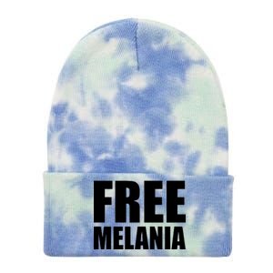 Free Melania Bold Text Tie Dye 12in Knit Beanie