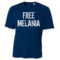 Free Melania Funny Distressed Logo Cooling Performance Crew T-Shirt