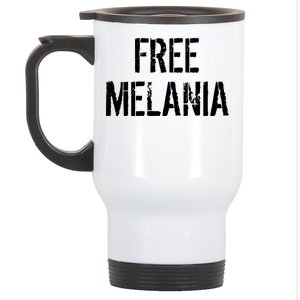 Free Melania Funny Distressed Logo Stainless Steel Travel Mug