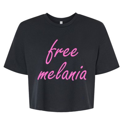 Free Melania Pink Script Logo Bella+Canvas Jersey Crop Tee