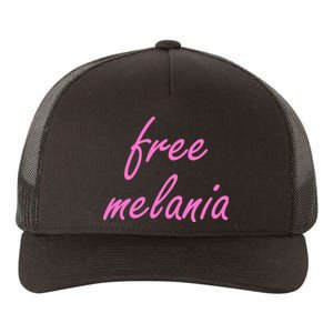 Free Melania Pink Script Logo Yupoong Adult 5-Panel Trucker Hat