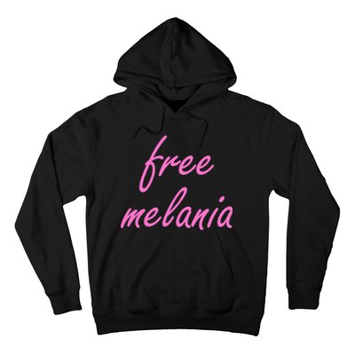 Free Melania Pink Script Logo Hoodie