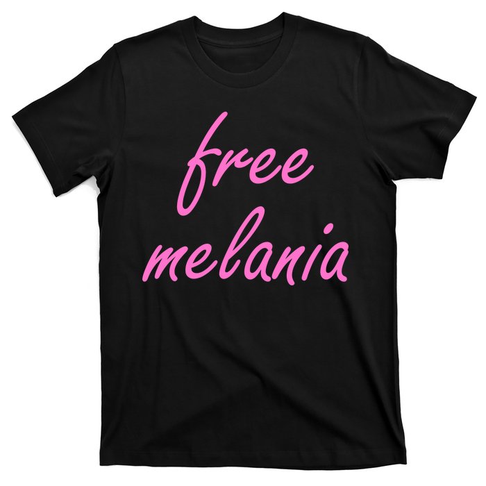 Free Melania Pink Script Logo T-Shirt