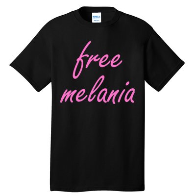 Free Melania Pink Script Logo Tall T-Shirt