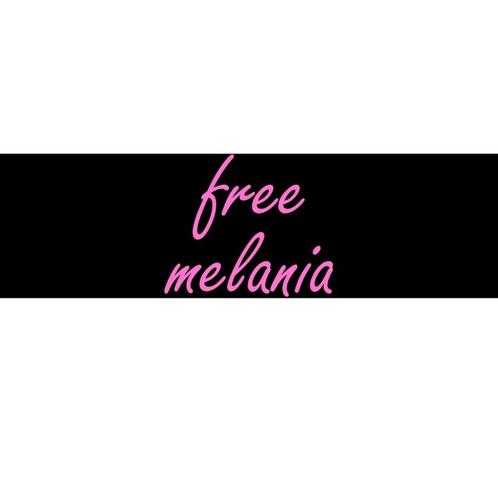 Free Melania Pink Script Logo Bumper Sticker