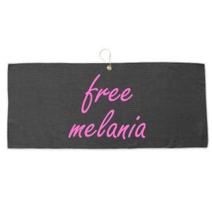 Free Melania Pink Script Logo Large Microfiber Waffle Golf Towel