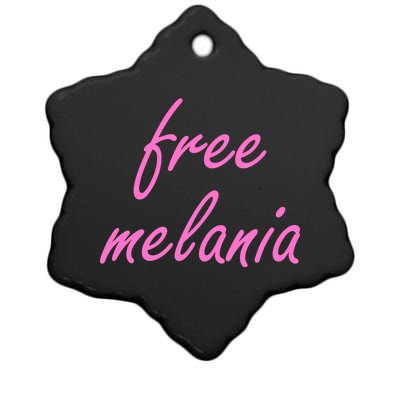 Free Melania Pink Script Logo Ceramic Star Ornament