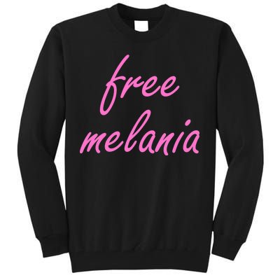 Free Melania Pink Script Logo Tall Sweatshirt