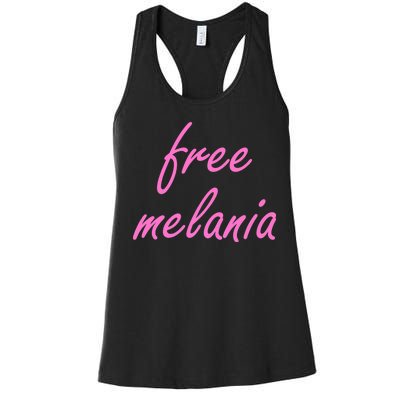 Free Melania Pink Script Logo Women's Racerback Tank