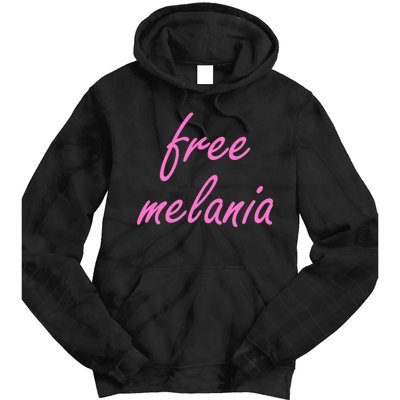 Free Melania Pink Script Logo Tie Dye Hoodie