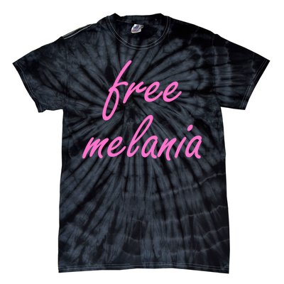 Free Melania Pink Script Logo Tie-Dye T-Shirt