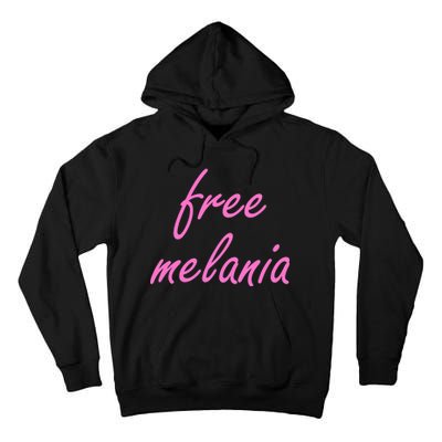 Free Melania Pink Script Logo Tall Hoodie