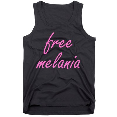 Free Melania Pink Script Logo Tank Top