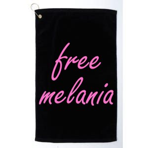 Free Melania Pink Script Logo Platinum Collection Golf Towel