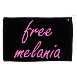 Free Melania Pink Script Logo Grommeted Golf Towel