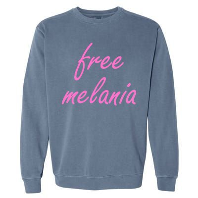 Free Melania Pink Script Logo Garment-Dyed Sweatshirt