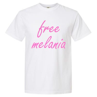 Free Melania Pink Script Logo Garment-Dyed Heavyweight T-Shirt