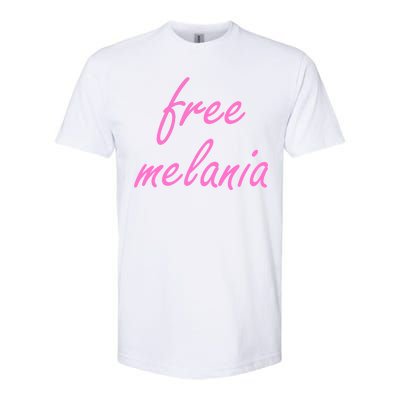 Free Melania Pink Script Logo Softstyle® CVC T-Shirt