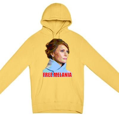 Free Melania Red Photo Premium Pullover Hoodie