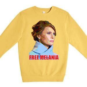 Free Melania Red Photo Premium Crewneck Sweatshirt