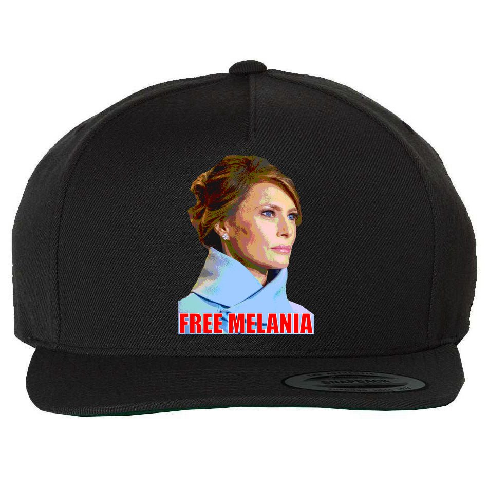 Free Melania Red Photo Wool Snapback Cap
